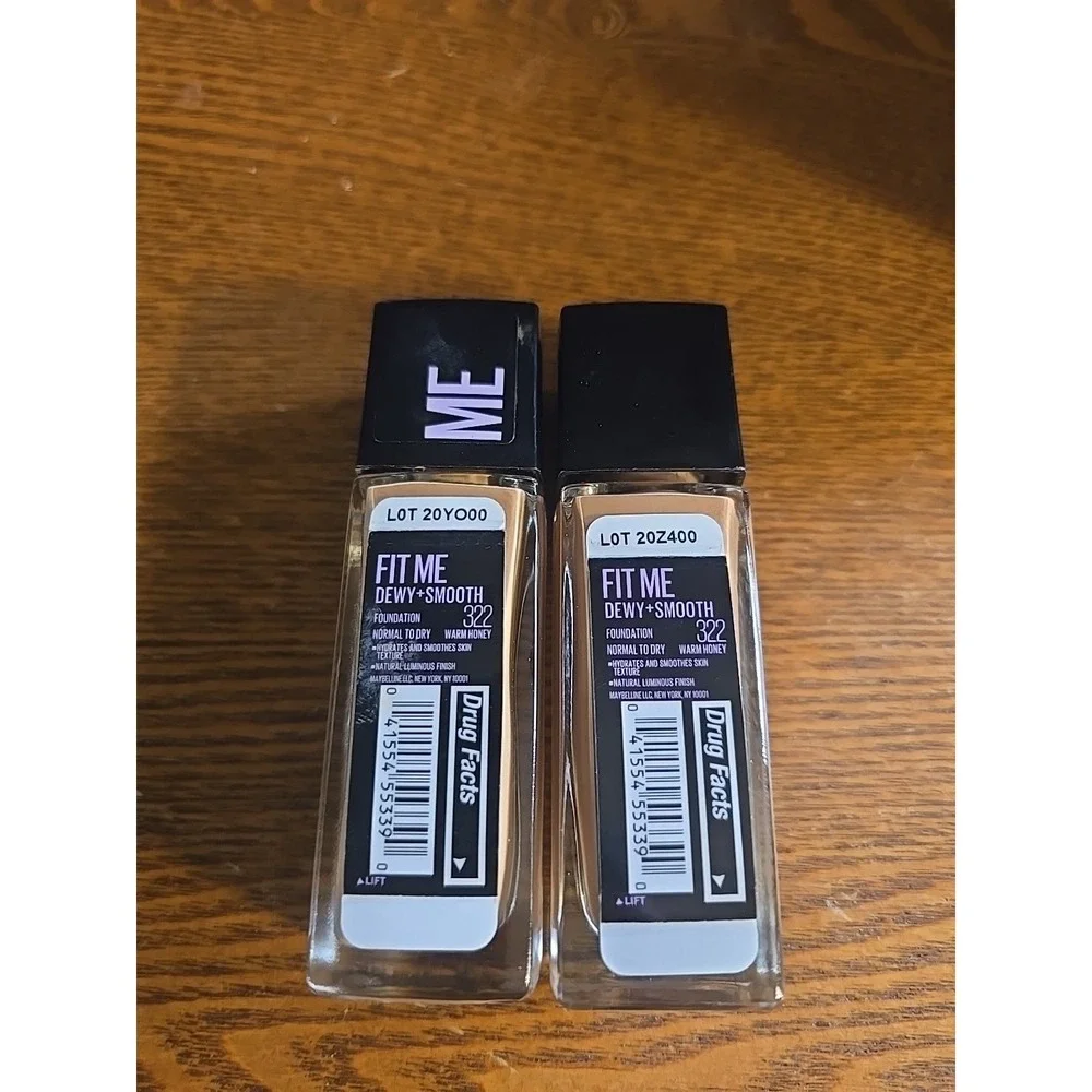 2-Maybelline Fit Me Dewy & Smooth Liquid Foundation 322 Warm Honey Normal To Dry